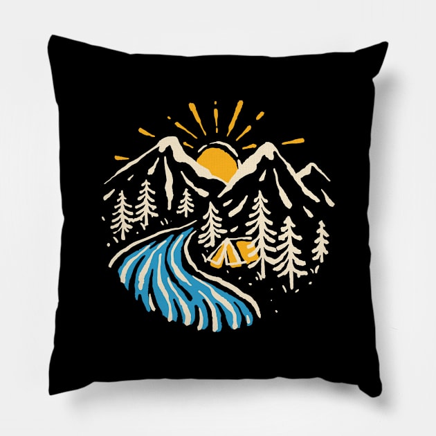 Camp River Pillow by quilimo