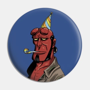 Hellboy Birthday Pin