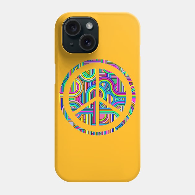 Abstract peace sign Phone Case by AlondraHanley