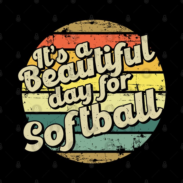 It's a beautiful day for softball. Perfect present for mother dad friend him or her by SerenityByAlex