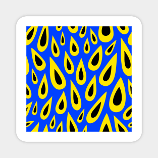 Yellow-Black Drops Magnet