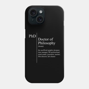 PhD Funny Definition Chemistry PhD Graduation Gift Phone Case