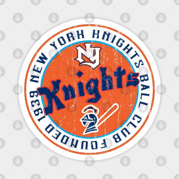 New York Knights Ball Club seal patch Magnet by Alema Art