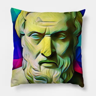 Herodotus Colourful Portrait | Herodotus Artwork 7 Pillow