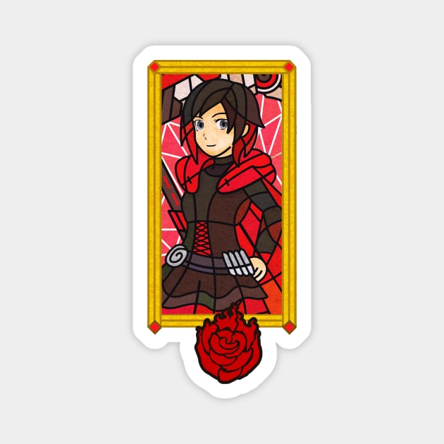 Ruby Rose Magnet by vizcan