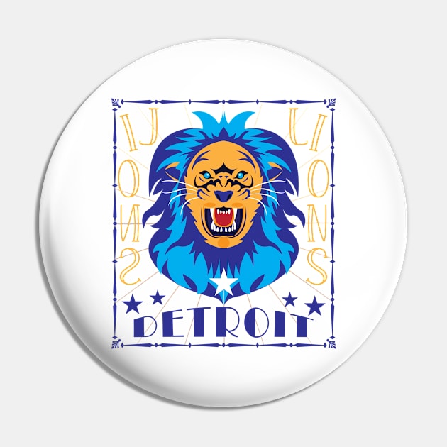 Detroit Lions Pin by ArticArtac