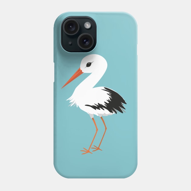 Cute stork vector Phone Case by Bwiselizzy