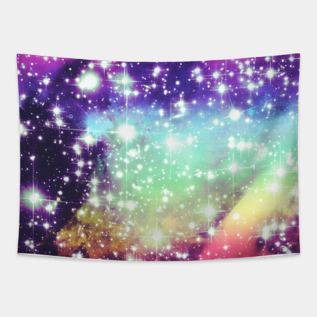 Rainbow Galaxy Tapestry by saradaboru