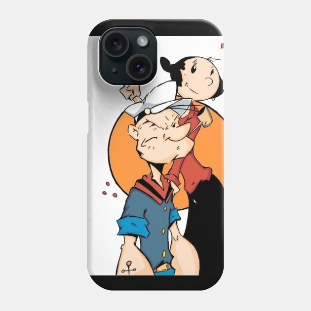 POPEYE THE SAILOR MAN AND OLIVE OIL Phone Case by Tazartist