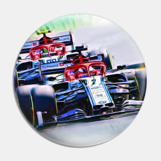 Raikkonen leading Giovinazzi Pin