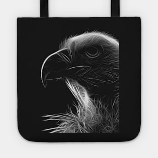 vulture head, black shirt Tote