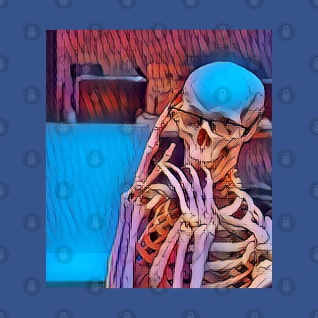 Gossiping skeleton by OdllyWeird