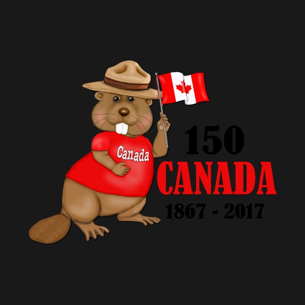 Proudly Canadian Beaver 150 Anniversary by SpiceTree