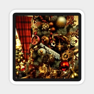 Steampunk Christmas Tree Decorations Magnet