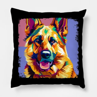 German Shepherd Dog Pop Art - Dog Lover Gifts Pillow