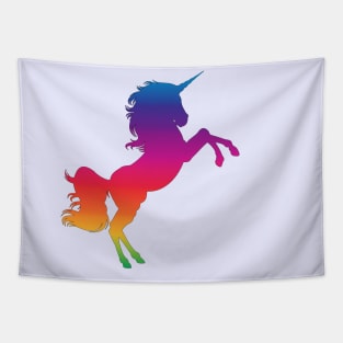 Unicorn Rainbow Sillhouette Tapestry