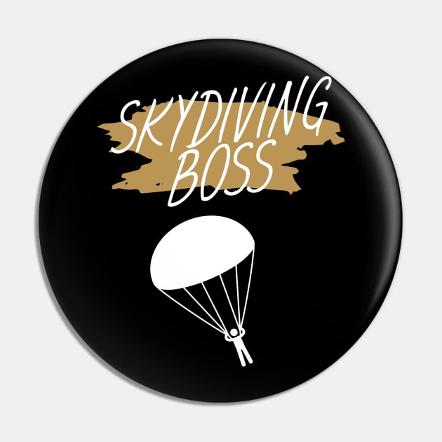 Skydiving boss Pin by maxcode