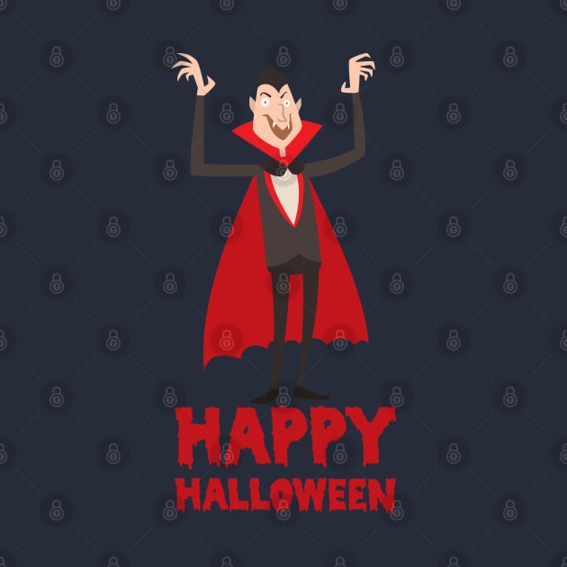 Vampire Scary and Spooky Happy Halloween Funny Graphic by SassySoClassy