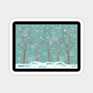 Winter Trees Magnet