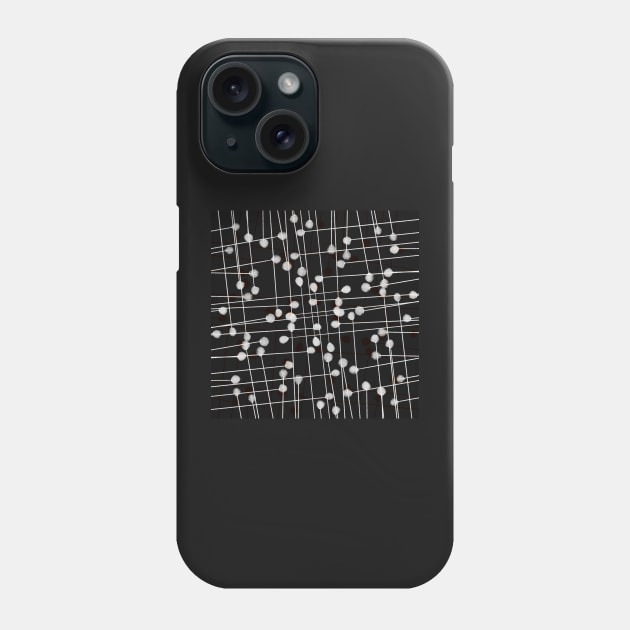 Symphony Sprouts | Black n’ White Abstract Pattern Phone Case by cherdoodles