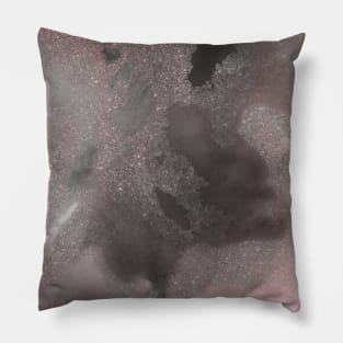 Pink and Grey Marble Glitter Sparkle Pillow