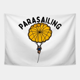 Parasailing Day Kiting Activity Paragliding Adventure Daring Experience Tapestry