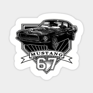 67 Mustang Fastback Magnet