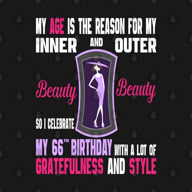 66 Year Old Women Gift Fabulous Bday 1955 - Girls 66th Birthday by JMXtraStyle