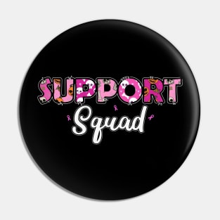 Support Squad Breast Cancer Halloween Shirt Pin