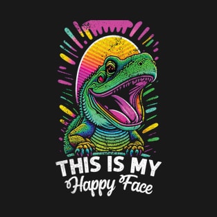 This Is My Happy Face Funny Bearded Dragon Lover T-Shirt