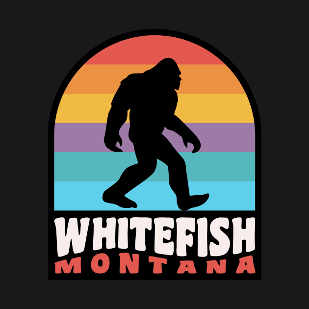 Whitefish Montana Bigfoot Sasquatch Rocky Mountains by PodDesignShop