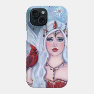 Magical winter gift  fairy art by Renee Lavoie Phone Case