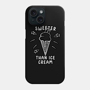 Sweeter Than Ice Cream Cute Kawaii Kitty Ice Cream Cone Phone Case