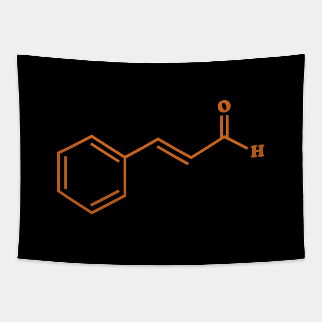 Cinnamon Cinnamaldehyde Molecule Chemical Formula Tapestry by tinybiscuits