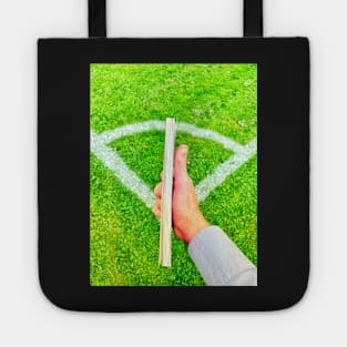 Book in a soccer field Tote