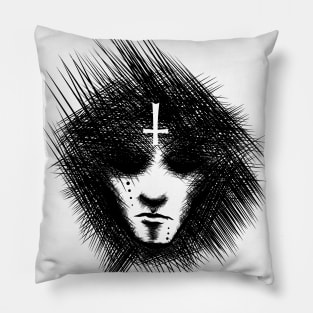 Inverted cross portrait Pillow