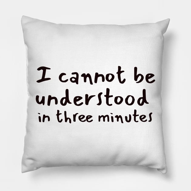 3 minutes are not sufficient. | Sidney Poitier Pillow by CanvasCraft