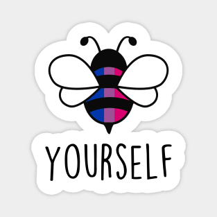 Cute Bee YourSelf Bisexual Bee Gay Pride LGBT Rainbow Gift Magnet