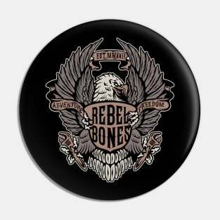 REBEL BONES - Only Front - Eagle and shield Pin