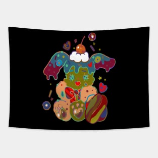 fluffy baby bunny lovers Tapestry