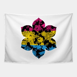 Butterfly Garden, Pride Flag Series - Pansexual Tapestry