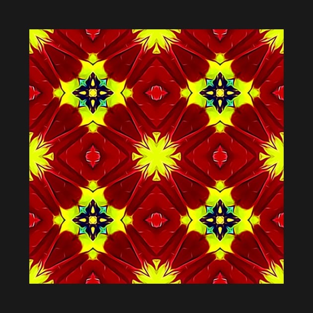 Red Yellow Chrysanthemum Pattern Number 20 by BubbleMench