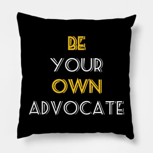 Be Your Own Advocate Colon Cancer Symptoms Awareness Ribbon Pillow