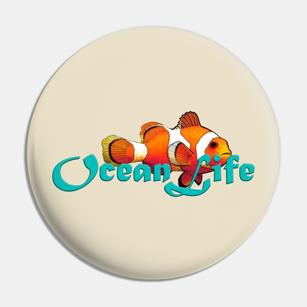 Ocean Life Clown Fish Pin by OceanLife