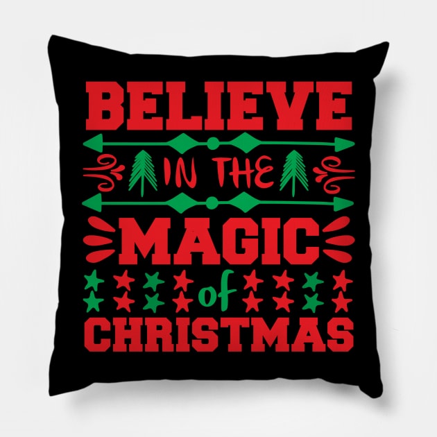 Believe In The Magic Of Christmas Pillow by Journees