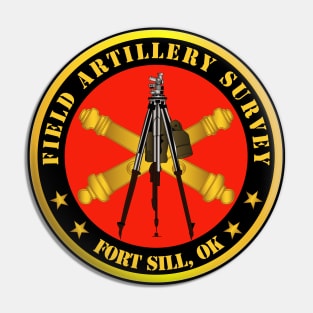 Field Artillery Survey w Branch - Aiming Circle Ft Sill OK Pin