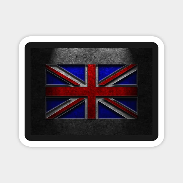 Union Jack Stone Texture Magnet by learningcurveca