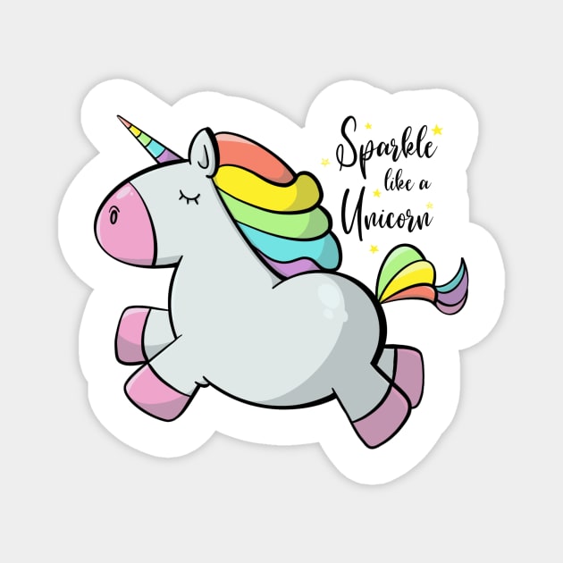 Sparkle like a unicorn Magnet by Prickly illustrations 