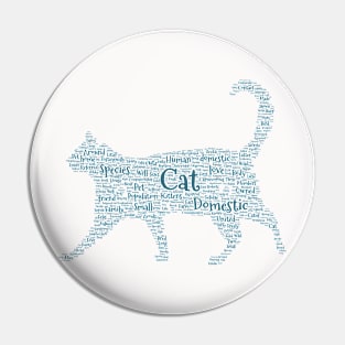 Cat Kitten Silhouette Shape Text Word Cloud Pin