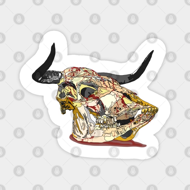 Bull skull Magnet by M[ ]